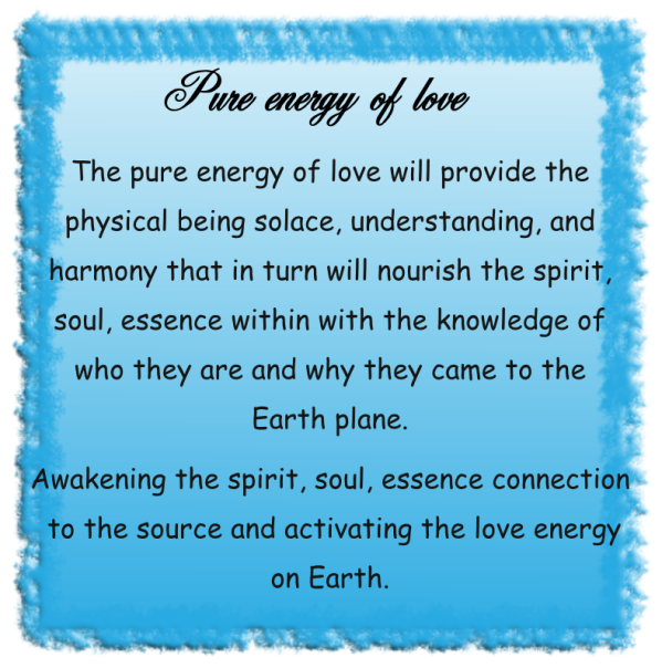 Pure energy of love