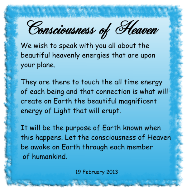 consciousness of heaven