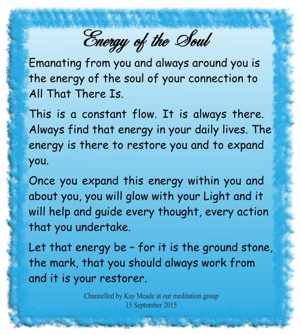 Energy of the Soul