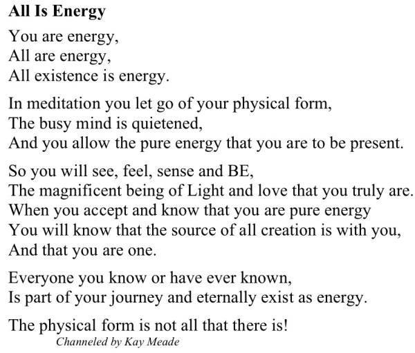 All Is Energy